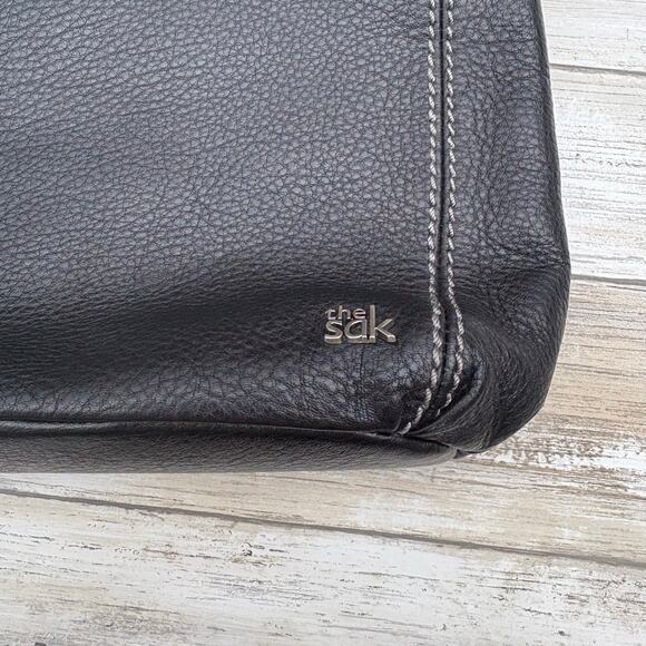 The Sak Laurel Purse Black Pebbled Leather Crossbody Classic Travel Casual - Picture 4 of 9